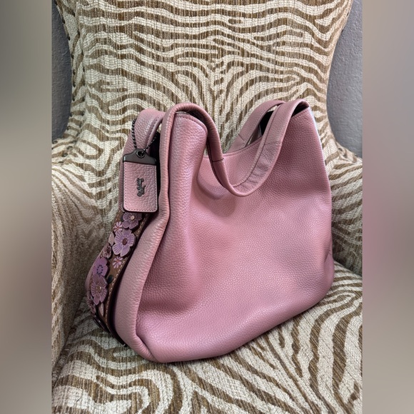 Coach Handbags - Coach 1941 Bandit Hobo Dusty Tea Rose Appliqué Strap